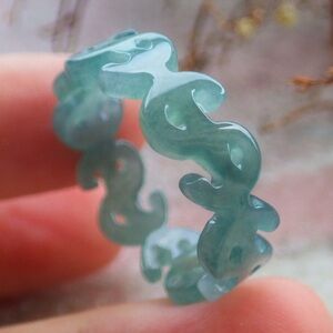 Elegant jadeite Jade Green Ring money size4 - size 12.25